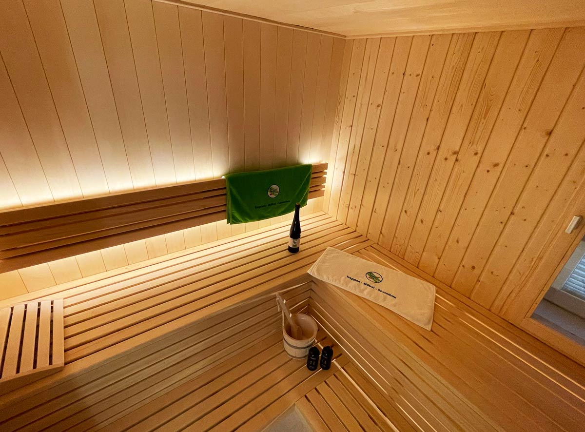 Mustersauna - Saunabau der Tischlerei Thoms aus Stralsund